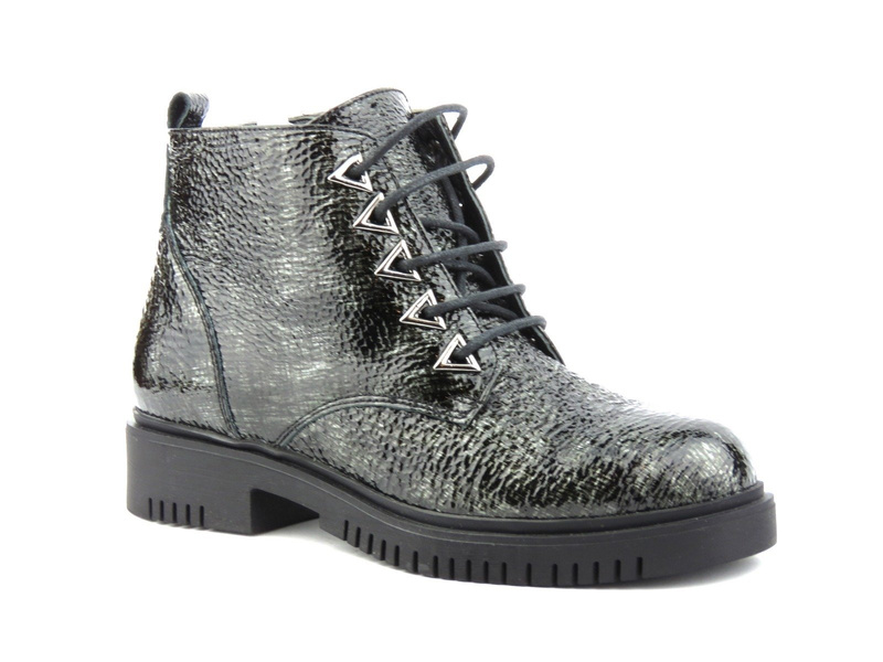 Botki, trapery damskie lakierowane Venezia 106574