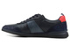 Buty męskie sportowe skórzane - JOHN DOUBARE QA537WIA-AB59, granatowe