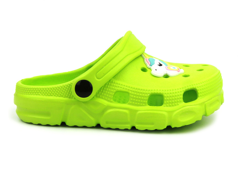 Klapki dziecięce, clogsy jasnozielone Realpaks D-301