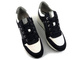 Sneakersy damskie na białym koturnie - Geox Respira D158LA, granatowe