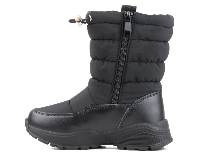 Śniegowce dziecięce ocieplone wełną - MISS E 22DZ23-5274, czarne