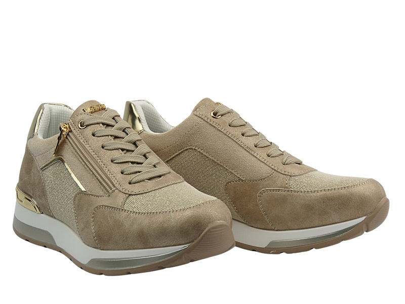 Sneakersy damskie beżowe INBLU IN-417