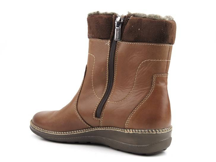 Botki damskie HELIOS 697, brązowe