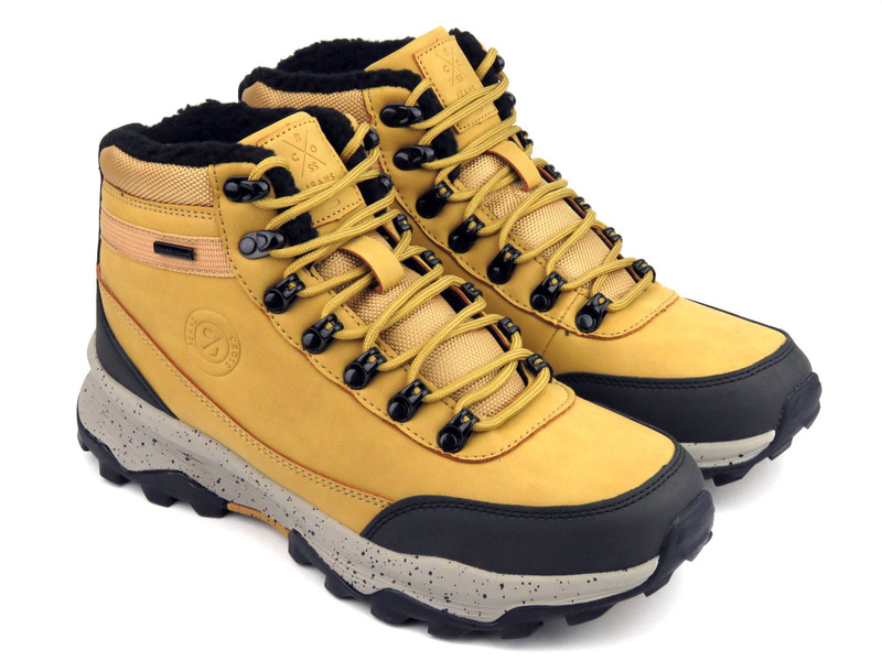 Trekkingi, buty zimowe męskie - CROSS JEANS KK1R4026C, camel