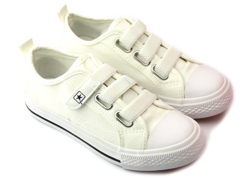 Trampki, buty sportowe dziecięce NEWS 21DZ35-3584, białe
