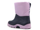 Ciepłe śniegowce dziecięce na rzep - Manitu 120003-59, fioletowe z serduszkami