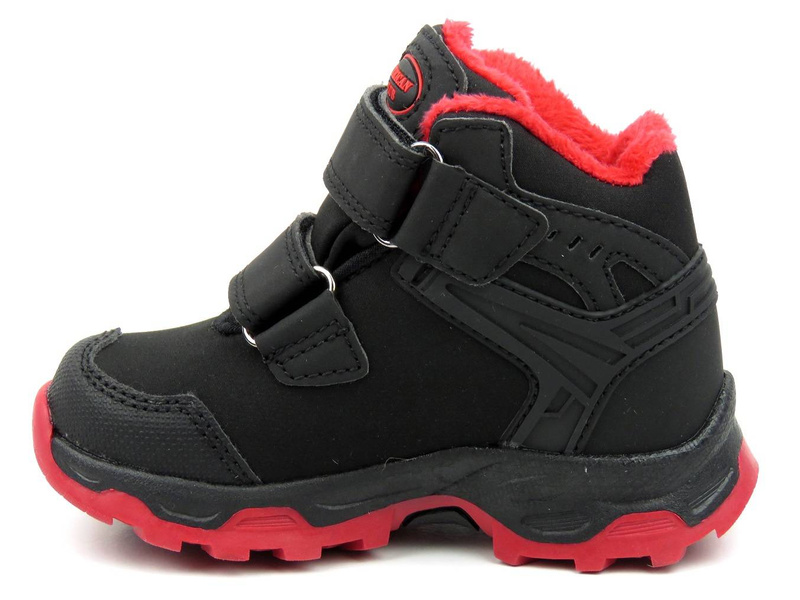 Śniegowce dziecięce AMERICAN CLUB HL 32/21, Soft Shell, czarno-czerwone