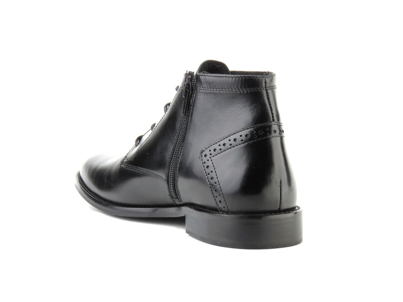 Eleganckie trzewiki męskie Badura 4663, czarne