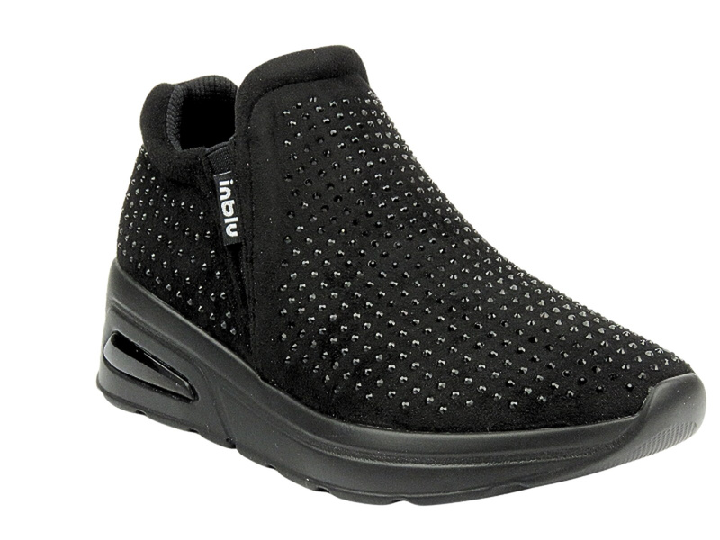 Wsuwane sneakersy damskie - INBLU IN-386, czarne