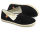 Espadryle damskie z wyciętą cholewką - N.E.W.S. 20TX02-2416, czarne