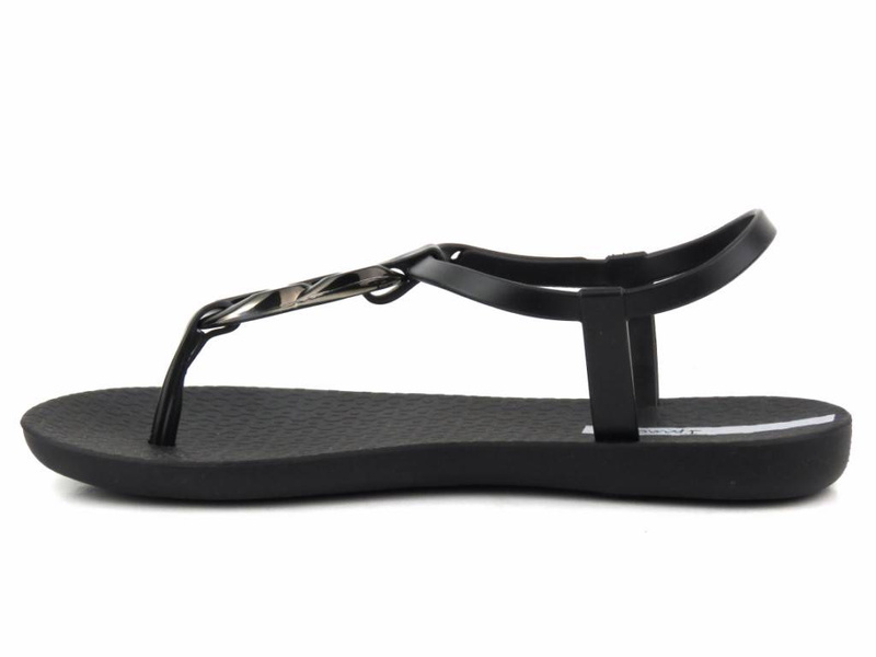 Sandały damskie z elastycznej gumy - Ipanema 83330, czarne