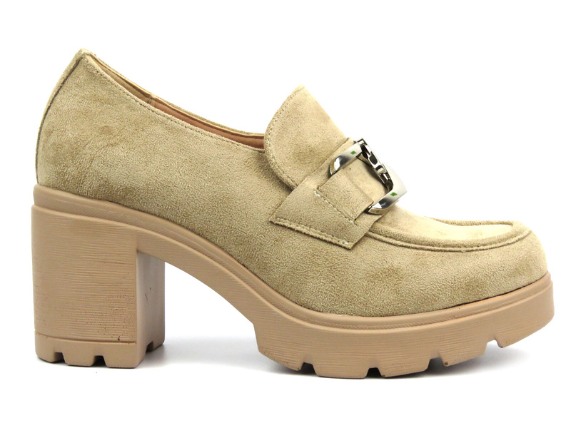 Eleganckie buty damskie - Potocki 24-12041, beżowe