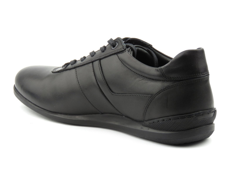 Buty męskie sportowe ze skóry licowej - Badura 3707, brązowe
