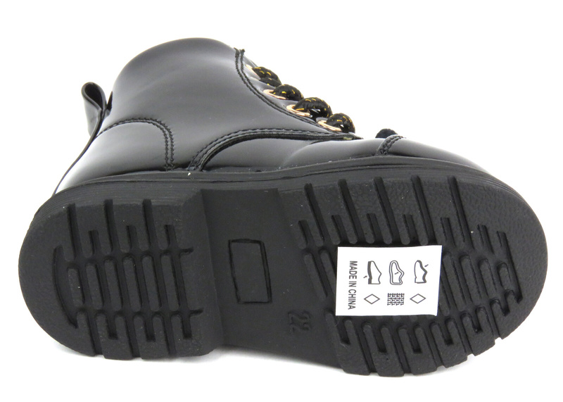 Ciepłe botki, trapery dziecięce - Miss E 21DZ23-4309, czarne