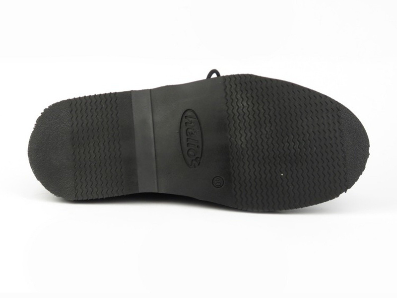 Skórzane, nieocieplane trzewiki męskie na cały rok - Helios Komfort 885, granatowe