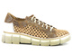 Półbuty damskie ażurowe, sneakersy - Maciejka 05850-04, beżowe