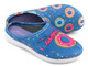 Kapcie damskie, młodzieżowe z pączkami, donutami - INBLU MINDY, niebieskie