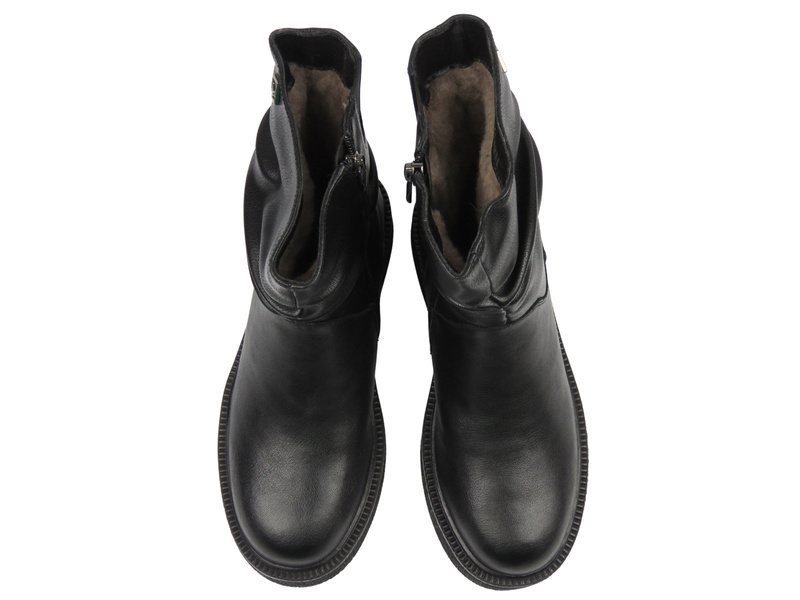 Stylowe, ocieplane trzewiki damskie Cambell 25-60316, czarne