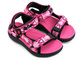 Sportowe sandały dziecięce na rzepy - Lee Cooper 22-34-0962K, różowe