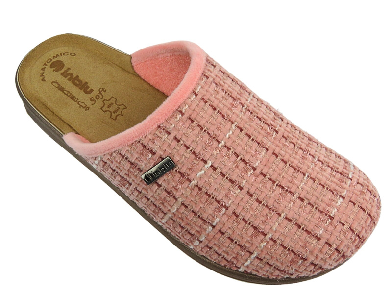 Miękkie kapcie damskie domowe Inblu CT-33, różowe
