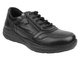 Buty Męskie Skórzane - Comfortabel 640237-01 Czarne Na Zamek