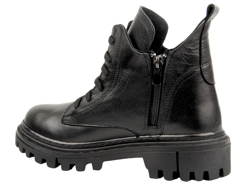 Trapery, trzewiki damskie - VACARRO 230012, czarne