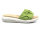 Klapki damskie ze zdobioną cholewką - INBLU TT-22, jasnozielone