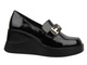 Eleganckie Mokasyny Damskie Vinceza 58337, Czarne lakierowane
