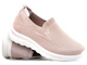 Materiałowe buty damskie sportowe - NEWS 22TX02-4815, różowe