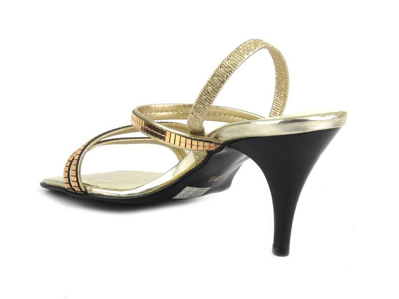 Sandały damskie na szpilce IGA 171, złote