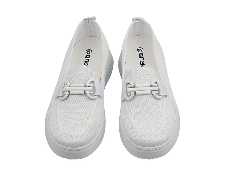Półbuty, espadryle damskie białe News 25TX02-8853 