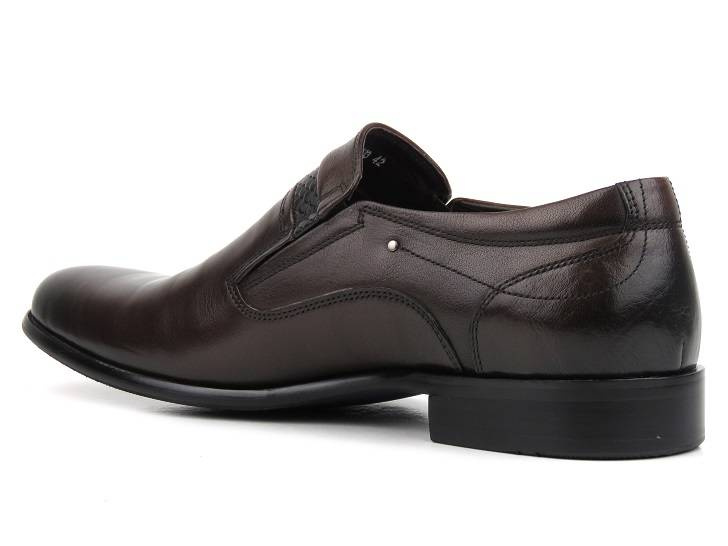 Eleganckie loafersy, półbuty męskie - JOHN DOUBARE Y705-1-433, brązowe