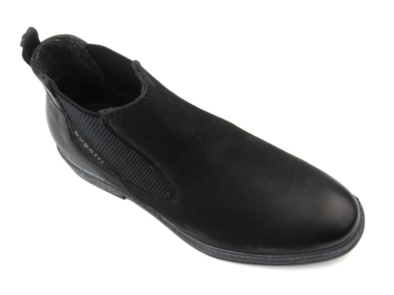 Skórzane sztyblety męskie BUGATTI 311-A8Z30-3500, czarne