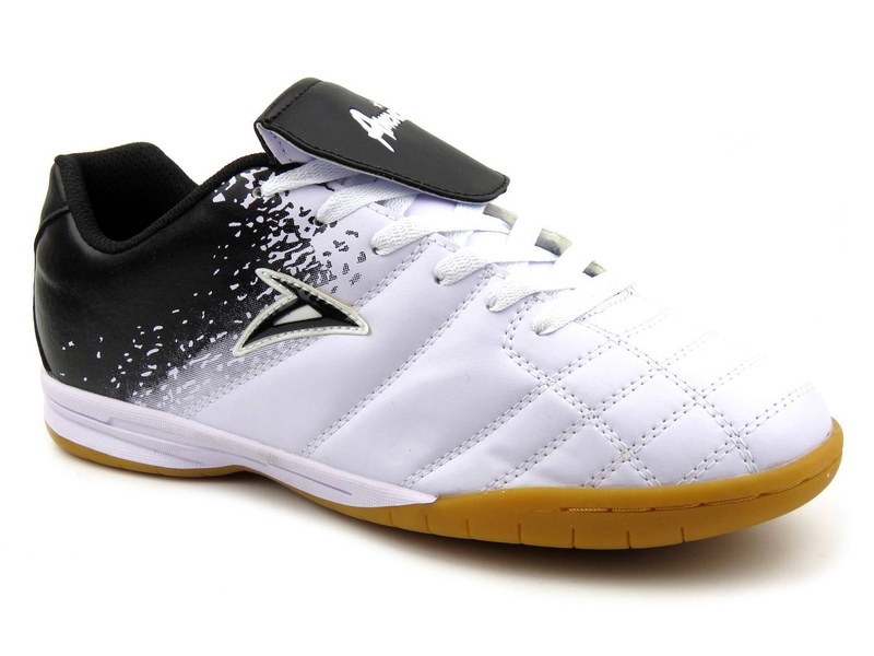 Buty sportowe męskie na kauczukowej podeszwie - AMERICAN CLUB AX3275, czarno-białe