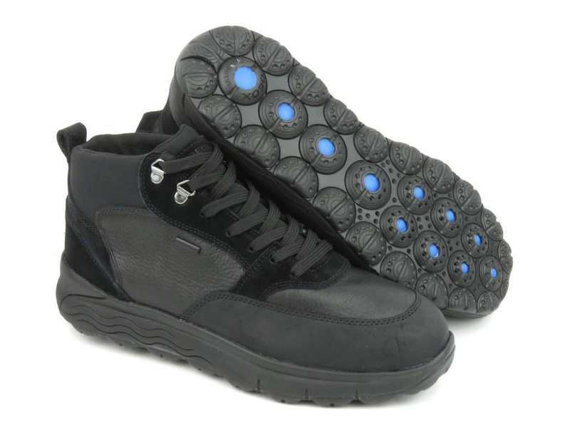 Eleganckie trzewiki męskie wysokiej jakości - GEOX U36FDA, czarne