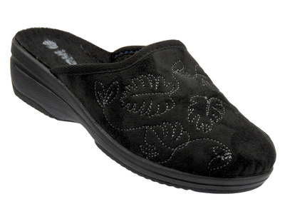 Miękkie kapcie damskie domowe Inblu LV-18, czarny