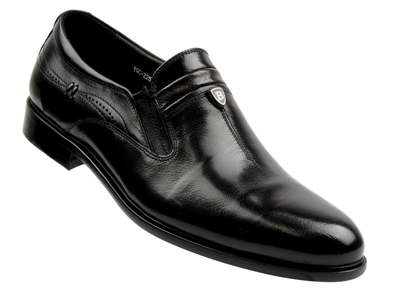 Eleganckie mokasyny, półbuty męskie JOHN DOUBARE YGC-Z253-351-1, czarne