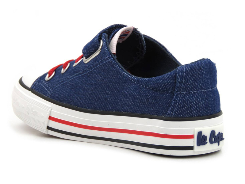 Trampki dziecięce na rzep - LEE COOPER 22-44-0801K, jeans