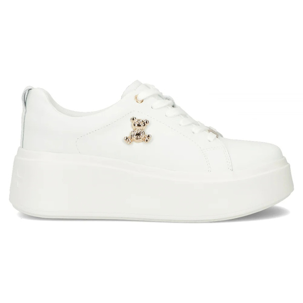 Sportowe buty damskie na platformie - Filippo DP6246/24, białe