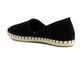 Skórzane espadryle damskie z wyciętą cholewką - VENEZIA 473-22035, czarne