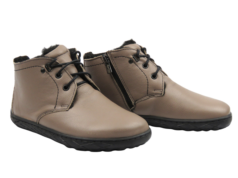 Barefoot botki minimalistyczne damskie khaki Helios Komfort 501P
