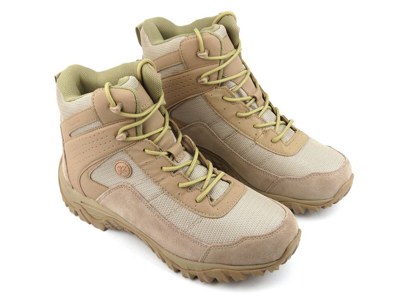 Trekkingi męskie z membraną WATERPROOF - VEMONT 9AT2065L, beżowe