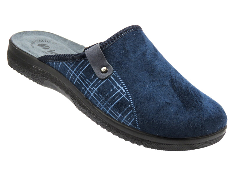 Wygodne kapcie męskie INBLU DG-17, granatowe