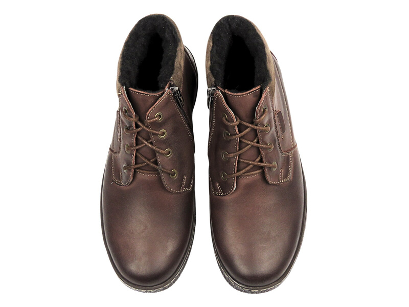 Trzewiki męskie Helios Komfort 826, brązowe