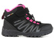 Buty trekkingowe dziecięce / młodzieżowe zimowe  AMERICAN CLUB WT107/22 WT112/22, czarne z fuksją