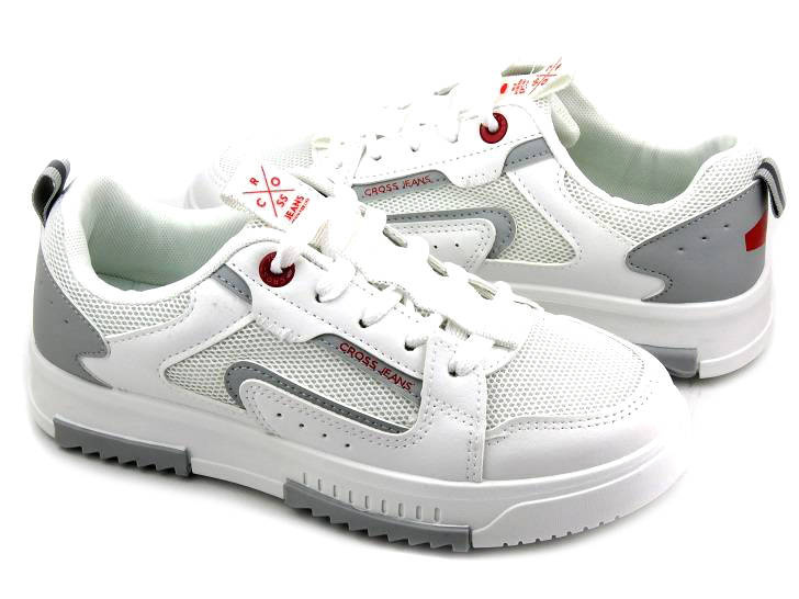 Sneakersy, buty sportowe damskie - CROSS JEANS LL2R4011C, białe