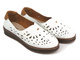 Ażurowe półbuty damskie - Artiker 54C1438, białe