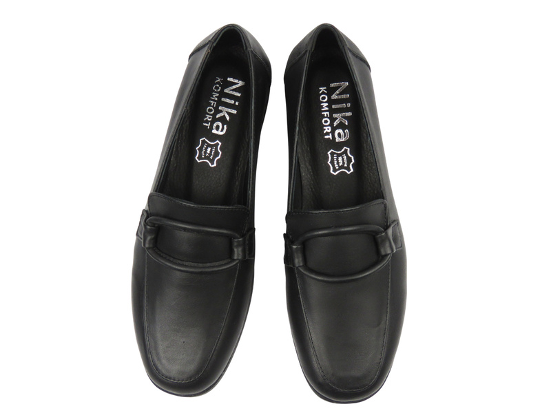 Stylowe półbuty damskie Nika Komfort 0817-25104, czarne
