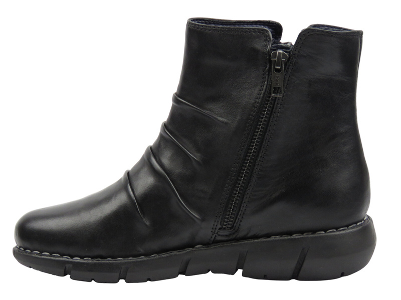 Botki damskie z dwoma suwakami czarne Maciejka P7232-01/00-7