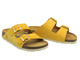 Skórzane klapki damskie - Dr Brinkmann 700696-06, żółte